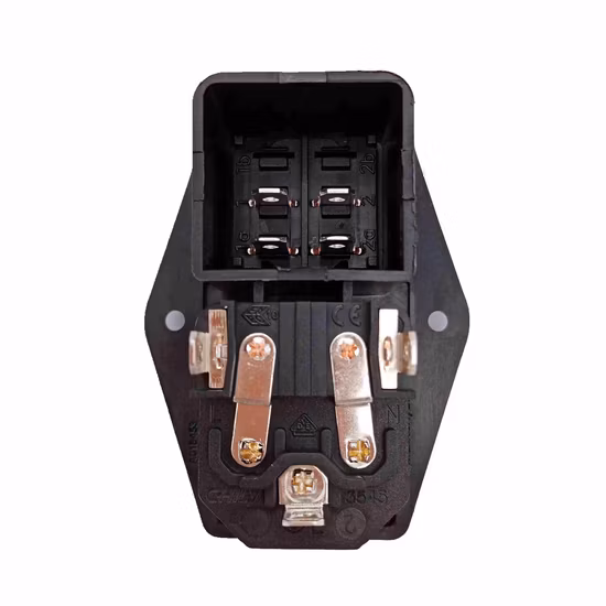 IEC Electrical Switch Connector Female Plug AC Power Inlet Medical Industrial Socket with Double Fuse