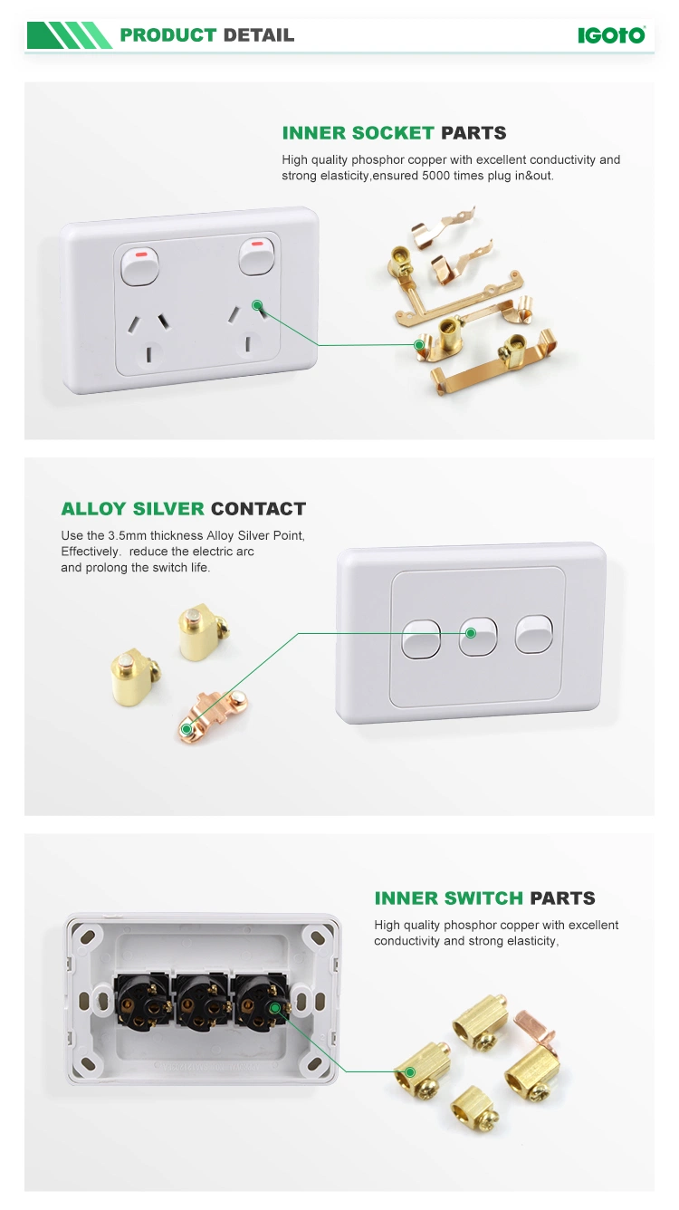 SAA Clipsal Australia New Zealand Standard Wall Socket Double 5V 2AMPS USB a+C USB Gpo Power Points