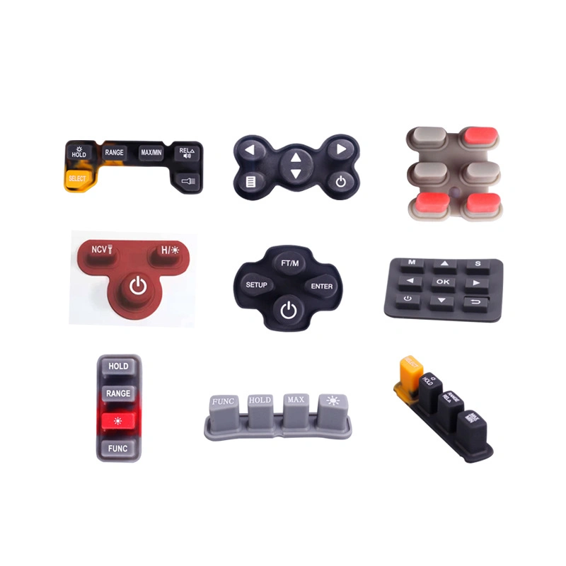 Silicone Rubber Keypad Manufacturers Membrane Switch 1/2/3/4 Key Button