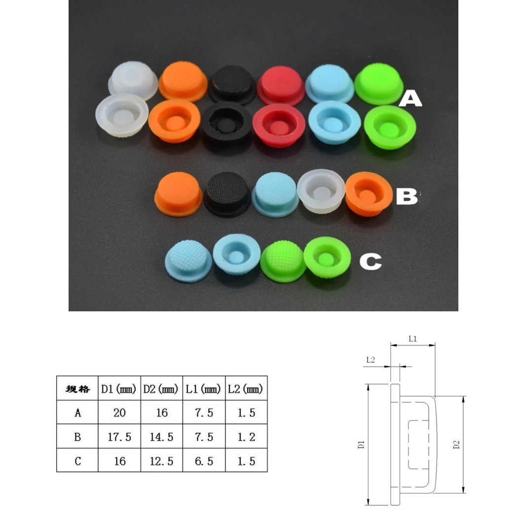 Silicone Rubber Keypad Manufacturers Membrane Switch 1/2/3/4 Key Button